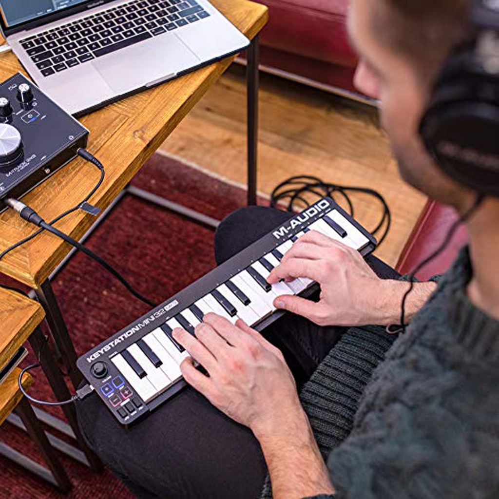 Đàn M-Audio Keystation Mini 32 Phím MK3 MIDI Keyboard Controller MKIII MAudio Bàn phím làm nhạc - Sản xuất âm nhạc