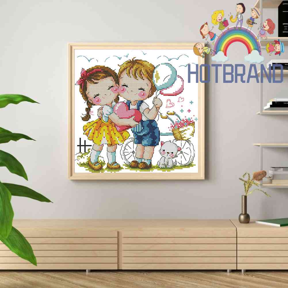 Bộ Tranh Thêu Chữ Thập DIY 14CT Hình Tình Yêu Của Chúng Tôi