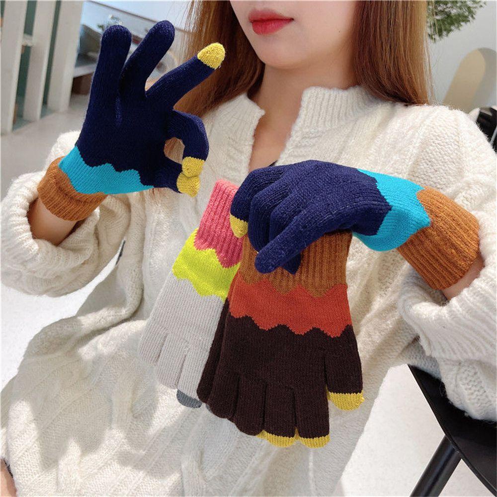 MIHAN1 Găng Tay Cotton Giữ Ấm Mùa Đông Có Thể Chạm Màn Hình Cảm Ứ