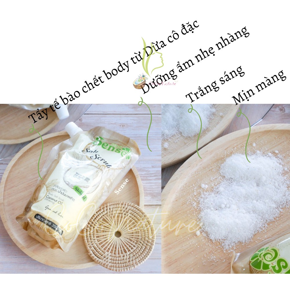 Muối Tắm Sense Salt Scrub Sữa Dừa Tẩy Tế Bào Chết Thái Lan 350G