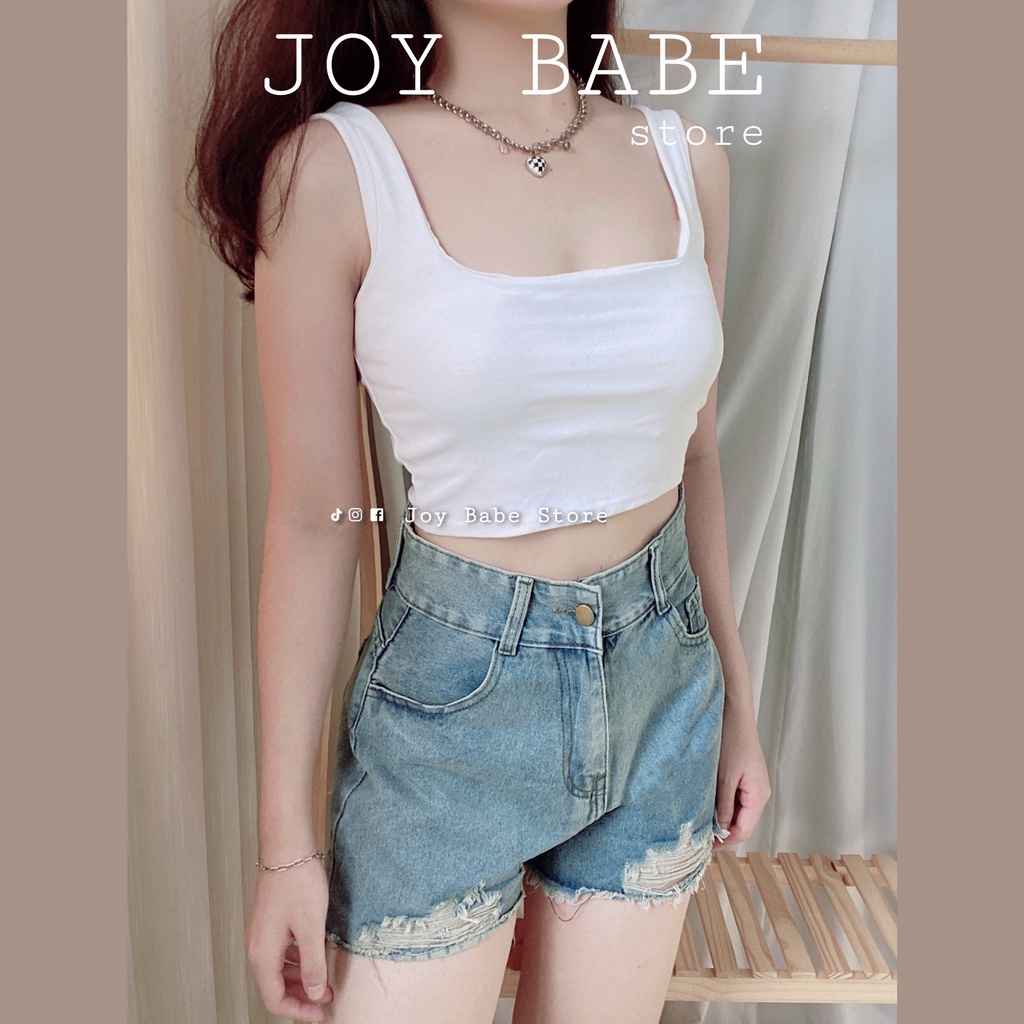 Áo 2 dây croptop kiểu JOY BABE 💞 áo hai dây nữ thun xịn hack dáng co giãn 4 chiều, crop top sexy form ôm CROH 6-7B
