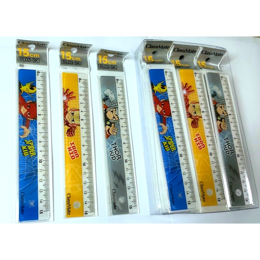 Thước kẻ 15cm ClassMate Superkid RL03-SK nhiều màu- Hàng hãng