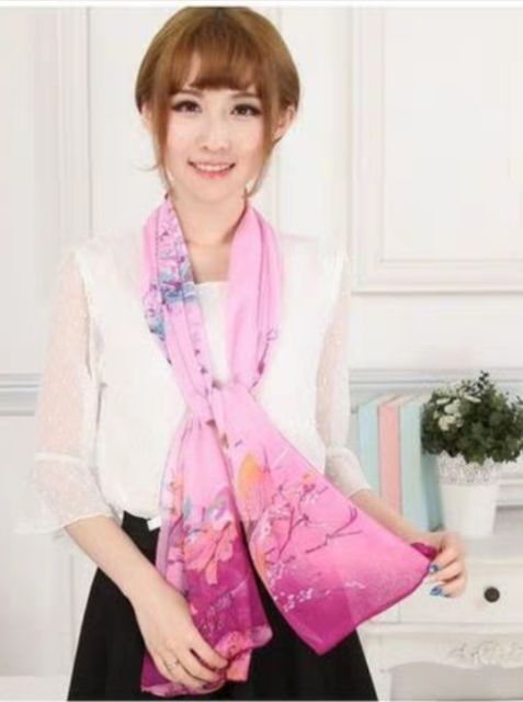 Khăn choàng nữ đẹp voan lụa