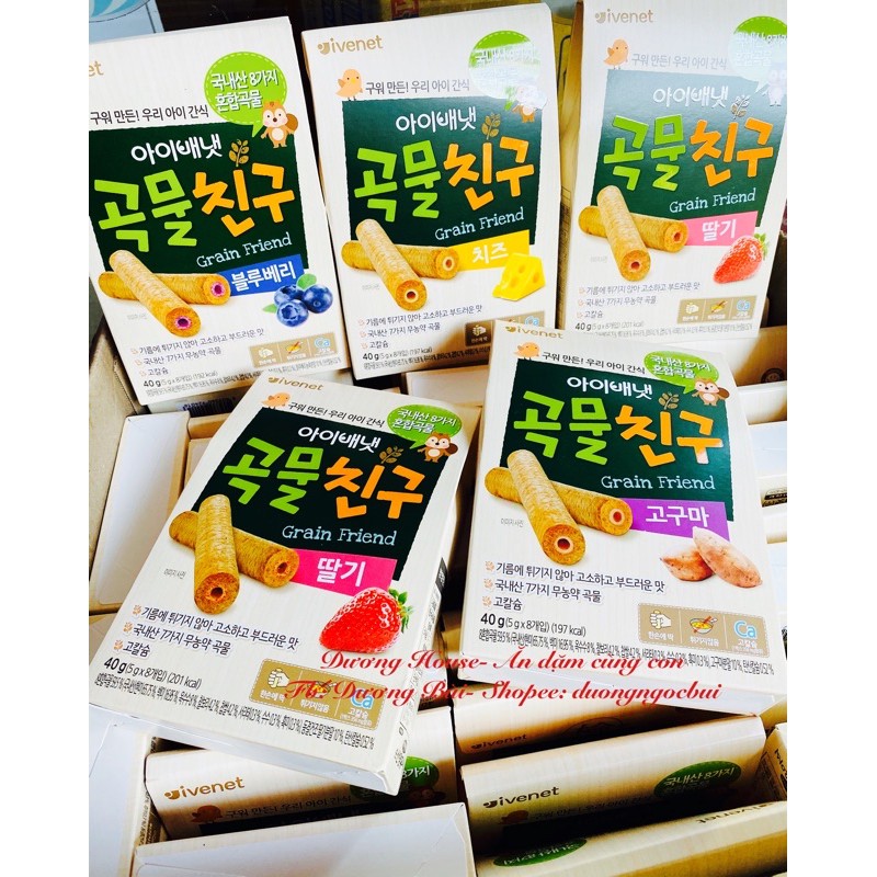 [Air]Bánh ăn dặm Ngũ Cốc IVENET Hàn Quốc bổ sung DHA cho bé
