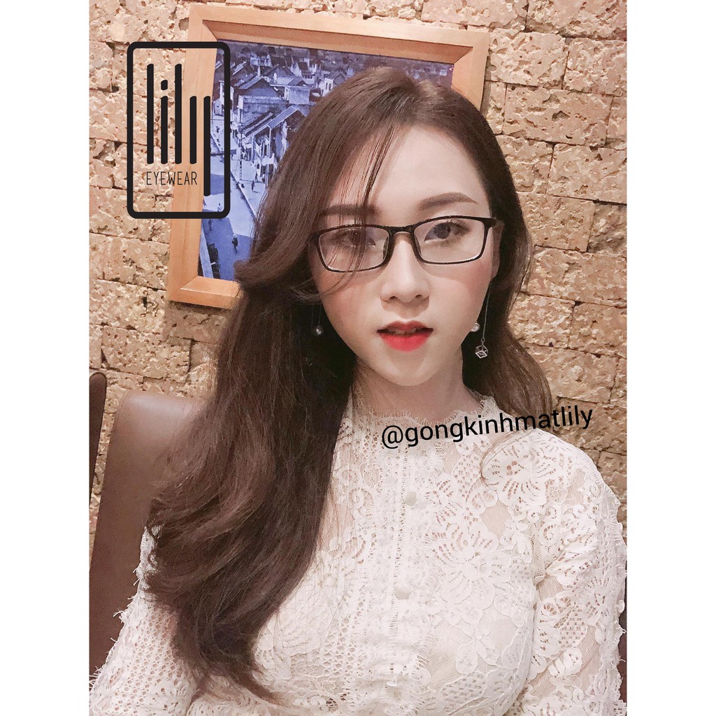 Gọng Kính Cận Vuông Mảnh L1214 - Gọng Kính Mắt Thời Trang Hàn Quốc Lilyeyewear | BigBuy360 - bigbuy360.vn