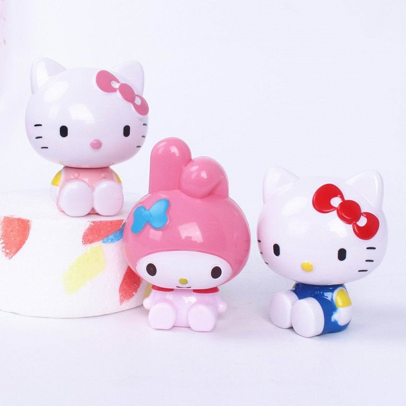 Set 3 Que Cắm Trang Trí Bánh Kem Hình Hello Kitty