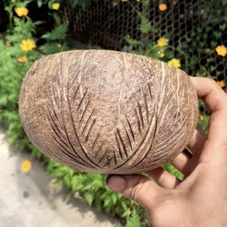Tô gáo dừa khắc lá dừa