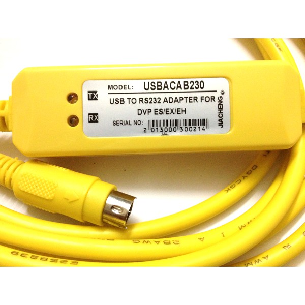 Cáp lập trình PLC Delta USBACAB230 màu vàng