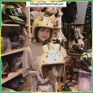 Mũ bảo hiểm 3/4 Pikachu có tai