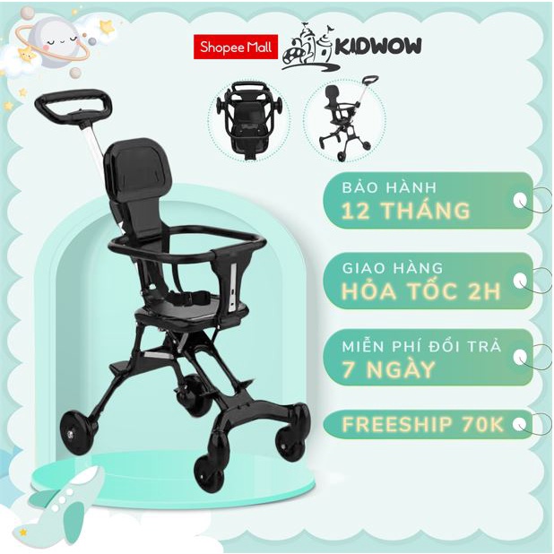 Xe Đẩy 2 Chiều KIDWOW Gấp Gọn Siêu Gọn Nhẹ Cho Em Bé Đi Du Lịch