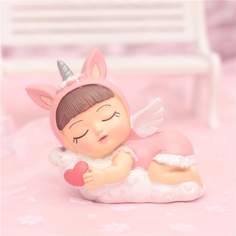 Em bé ngủ thiên thần dễ thương - Phụ kiện trang trí bánh kem