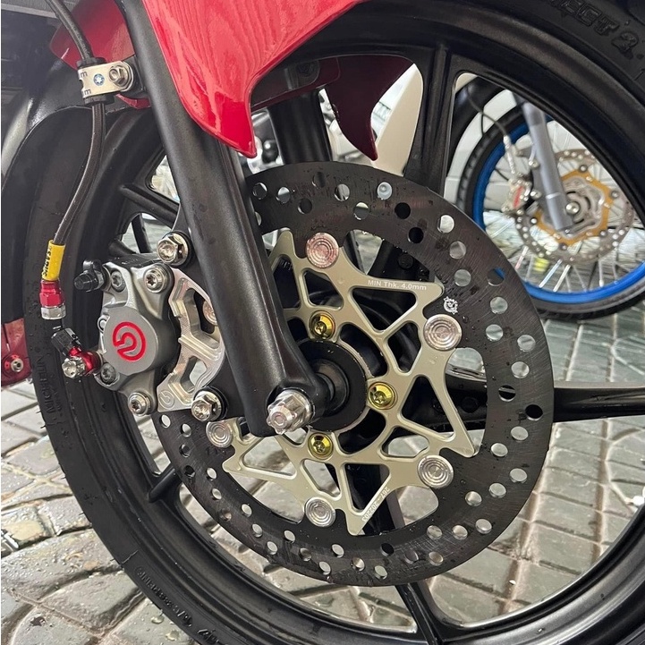 Đĩa TQ6 Lòng Nhôm 4Lỗ Khoen Nút Inox Size 267 Gắn Cho Ya - Honda