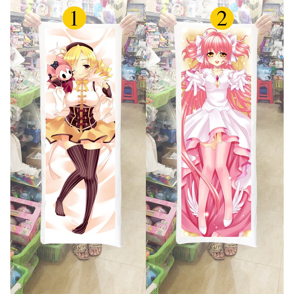Gối ôm dài Puella Magi Madoka Magica1m x 40cm (Tặng 1 poster hoặc 1 huy hiệu)