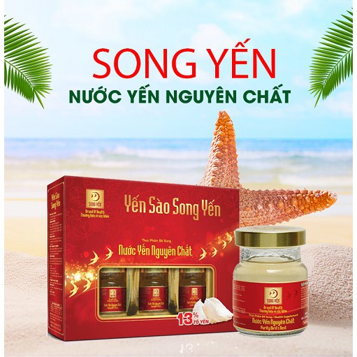 COMBO 10 Hộp Song Yến nước yến nguyên chất 13% tổ yến