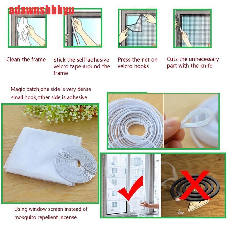 [adawnshbhyu]150x200cm Flying Curtain Insect Netting Mesh Self-adhesive Mosquito Net Screen