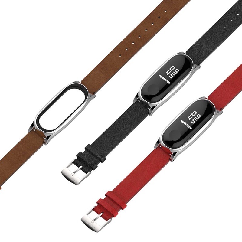 Dây đeo miband 4 3 da MIJOBS thay thế
