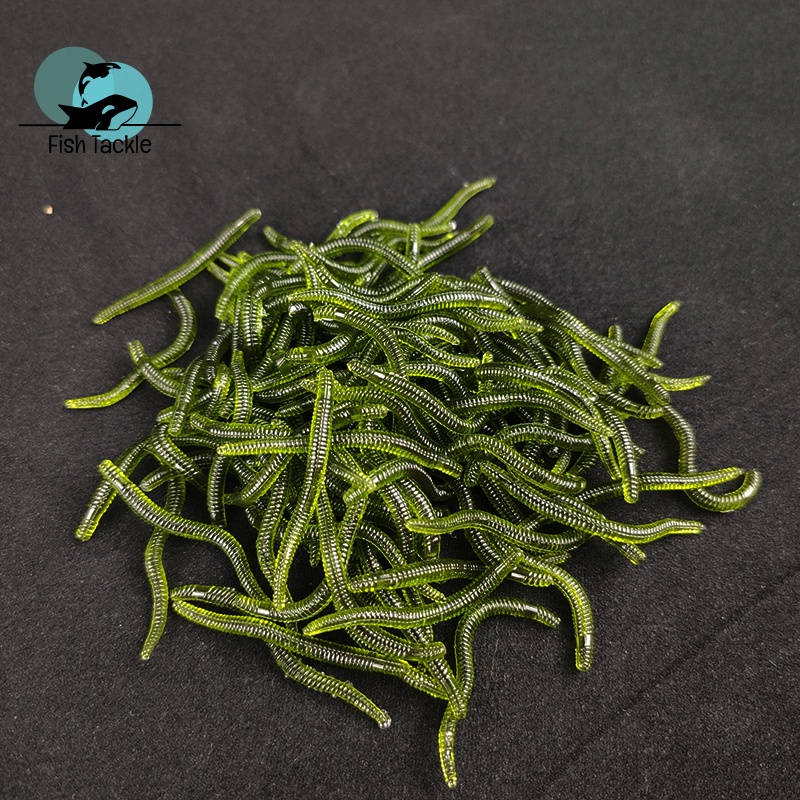 Set 20 Mồi Câu Cá Nhân Tạo Hình Sâu Mềm 35mm