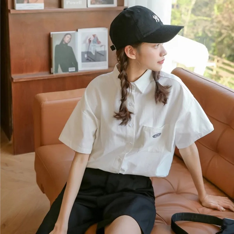 Áo sơ mi NRVP dáng rộng phong cách Hàn Quốc thời trang 2022 dành cho nữ