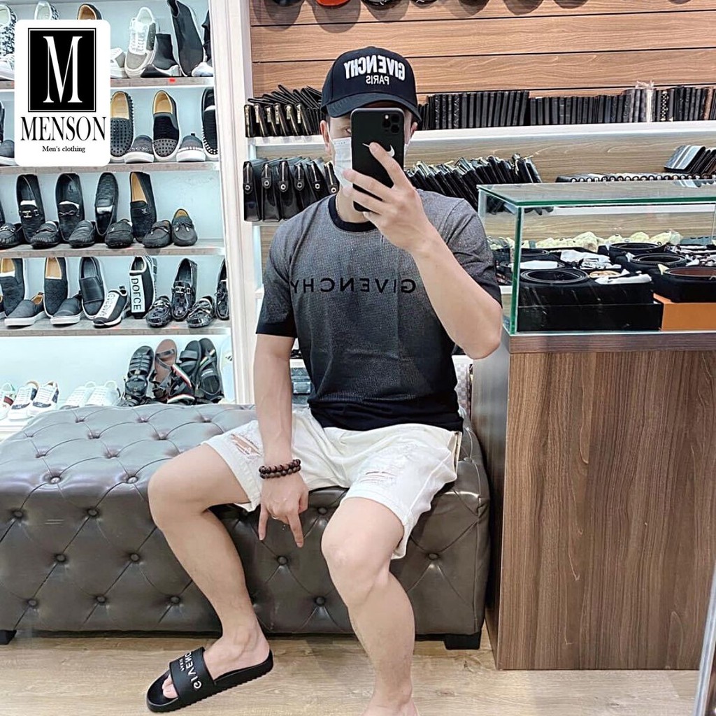 Áo Phông Nam Đính Đá Hàng Hệu Cao Cấp Cổ Tròn ngắn tay - Áo Thun Nam 100% Cotton Chất Mát Mùa Hè MENSON M1151 | BigBuy360 - bigbuy360.vn