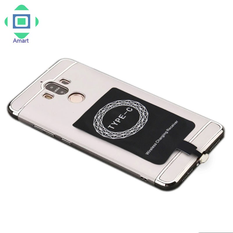 Universal Qi Wireless Charger Receiver Card Charger Adapter Pad Coil for iPhone/Type-C