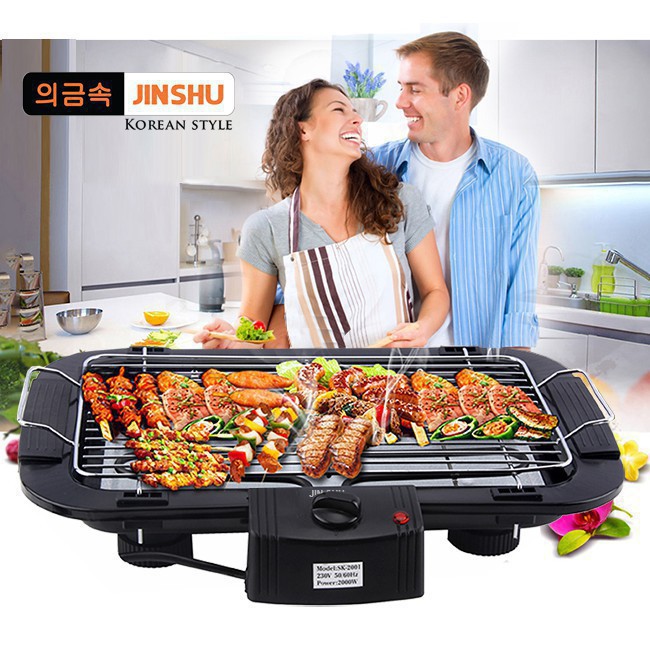 Bếp Nướng Điện Không Khói BBQ Hàn Quốc – bếp nướng loại dài cao cấp tiện dụng thỏa sức mang theo du lịch