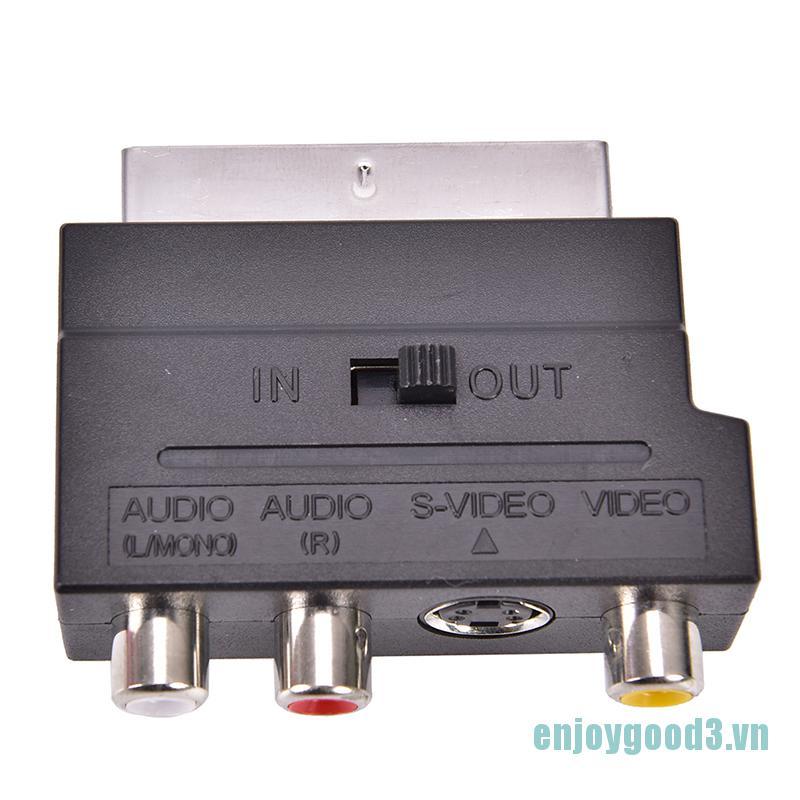 Bộ Chuyển Đổi Từ Cổng Av Sang 3 Rca S-Video Kèm Công Tắc Trong / Out