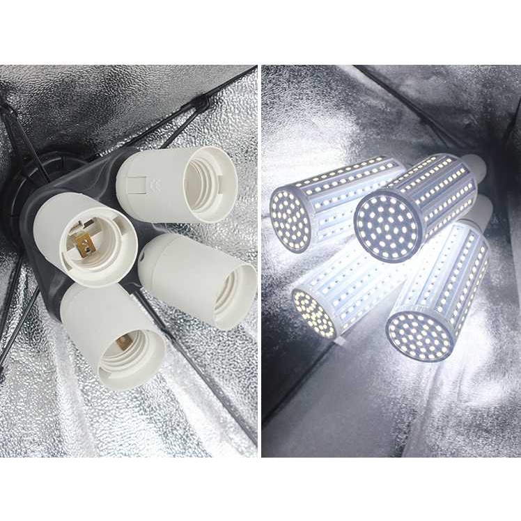ĐẦU CHUYỂN ĐỔI ĐUI ĐÈN 1 RA 4 ĐUÔI E27