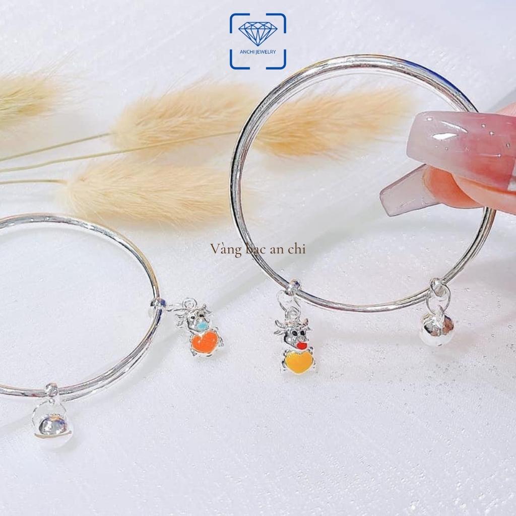 Lắc tay dâu tây cho bé yêu , chuẩn bạc ta bao sáng không xuống màu Anchi jewelry