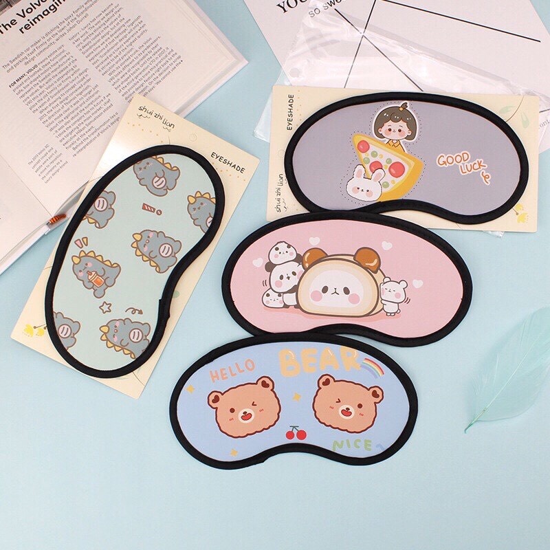 Bịt Mắt Che Mắt Ngủ Hình Thú cute - Miếng bịt mắt ngủ hoạt hình dễ thương / Mặt Nạ Ngủ Họa Tiết Siêu Cưng
