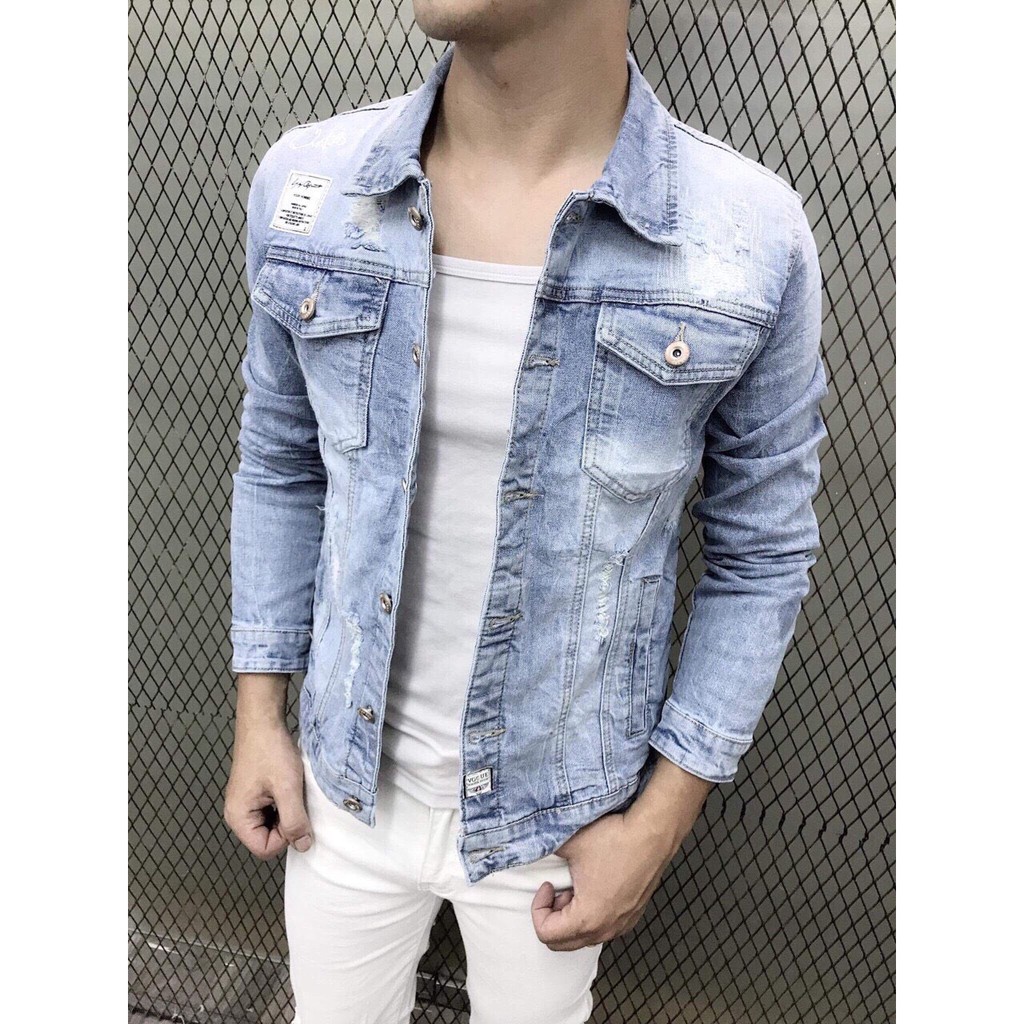 [FREESHIP]ÁO KHOÁC BÒ NAM MẪU MỚI, ÁO KHOÁC NAM,ÁO KHOÁC JEANS NAM - AJ04 - Áo khoác jeans