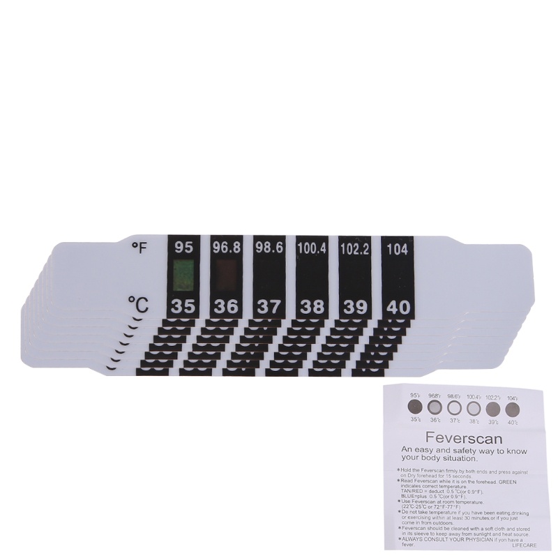 Set 10 miếng dán nhiệt kế trán cho bé