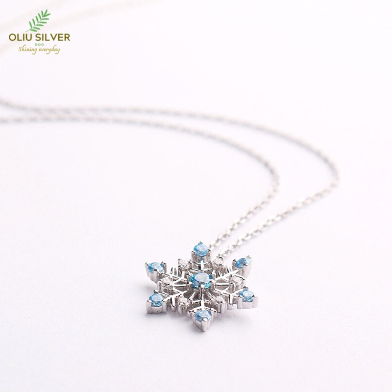 Dây Chuyền Bạc S925 Hoa Tuyết Thanh Lịch | Vòng Cổ Nữ Trang Sức Bạc 925