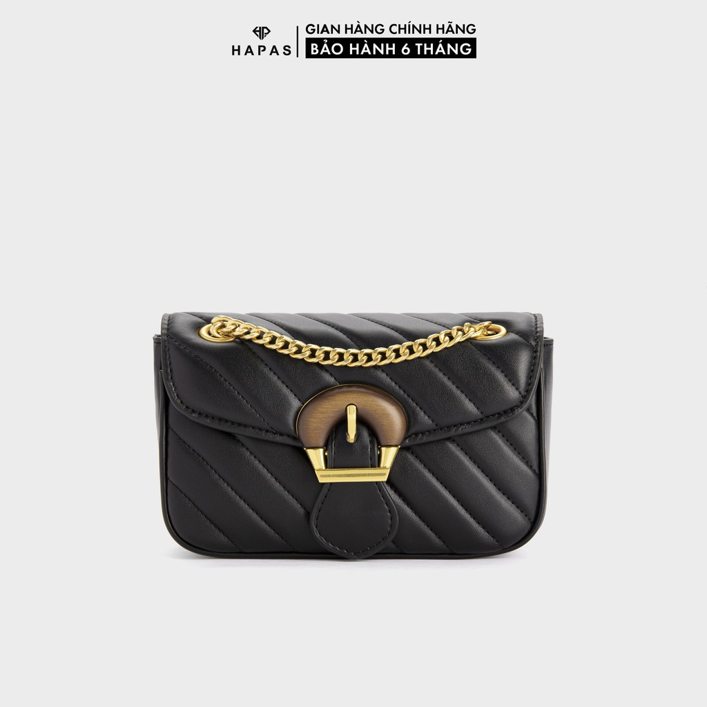 túi xách ví  Túi Xách Nữ Nắp Gập Sọc Chéo HAPAS - TSN19415