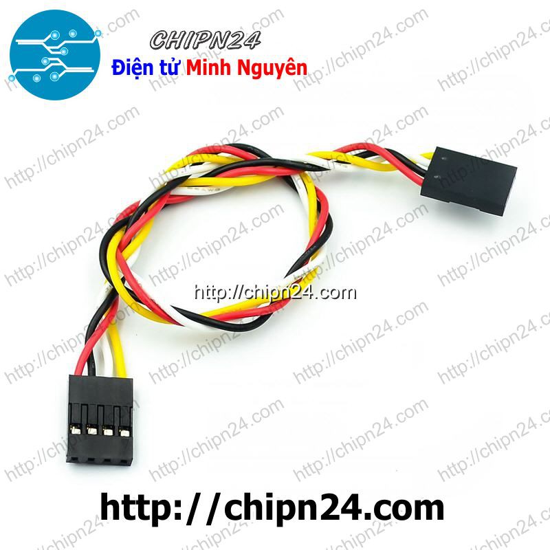 [2 SỢI] (D120) Dây bẹ màu 2.54mm 4p 20cm