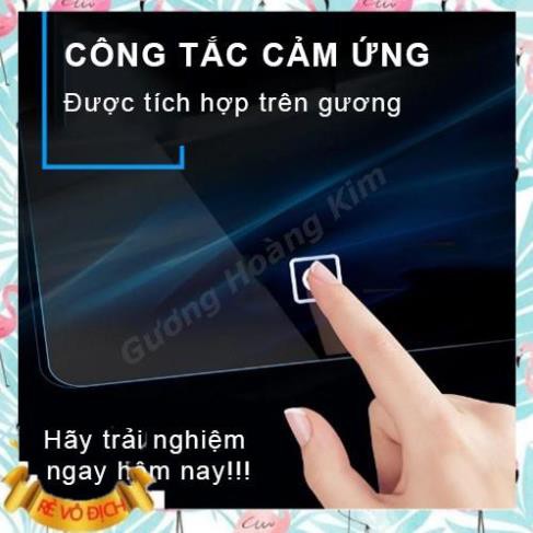 gương đèn led tròn có cảm ứng 3 chạm thông minh kích thước D50 cm - guonghoangkim mirror