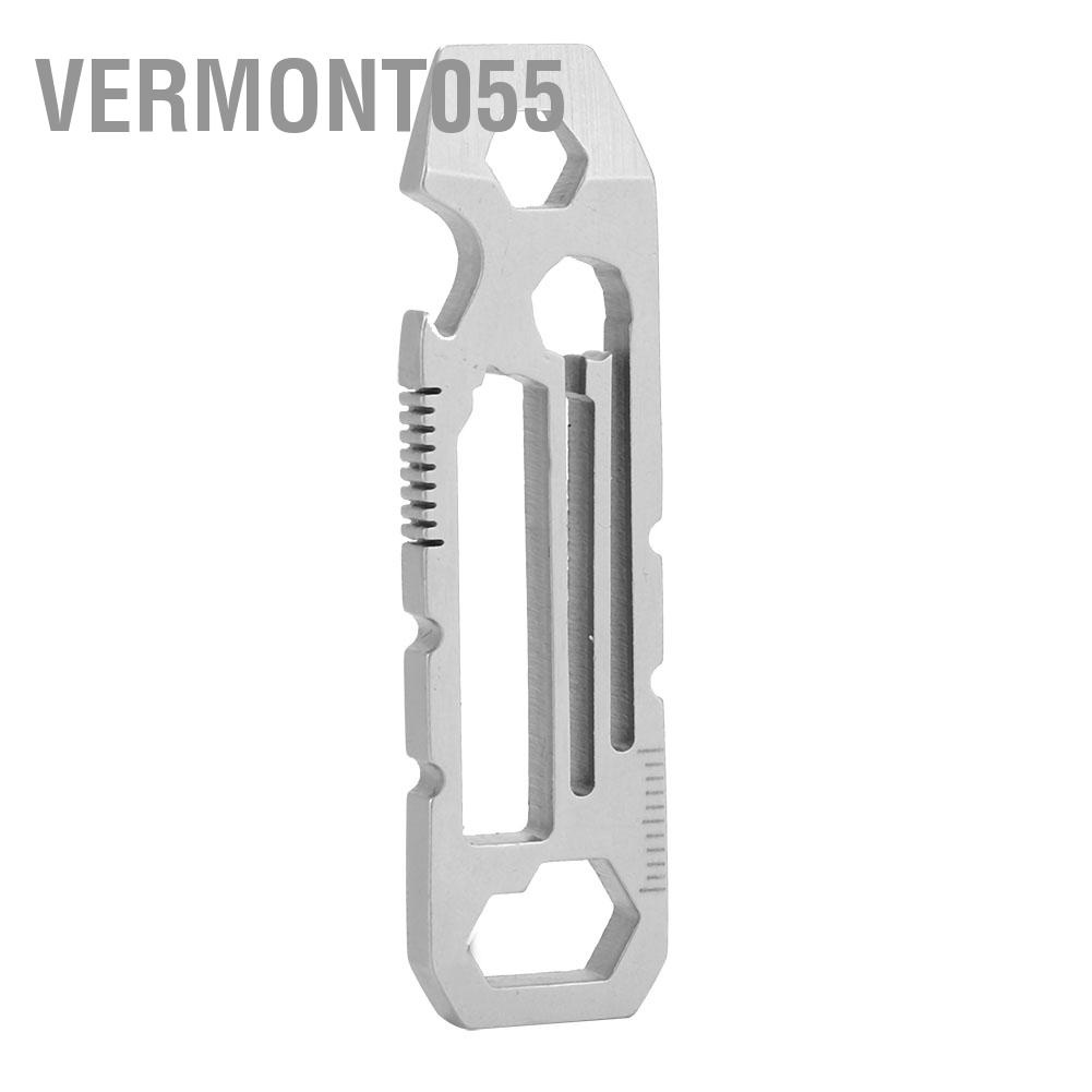 Vermont055 6 in 1 Multifunctional Stainless Steel Bottle Opener Hex Wrench Multi-tool EDC Equipment
