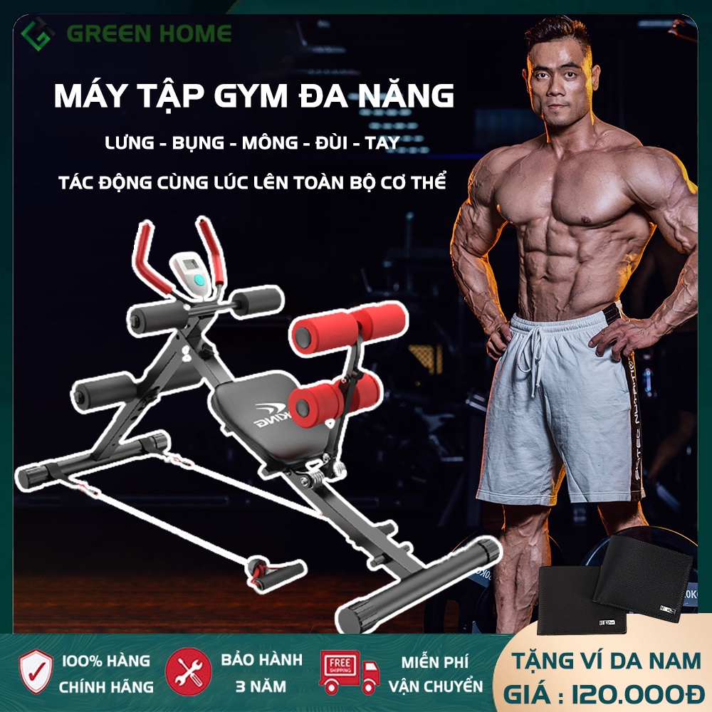 Máy tập gym đa năng, máy tập bụng tại nhà cao cấp, tác động cùng lúc lên toàn bộ cơ thể - Bảo hành 2 năm