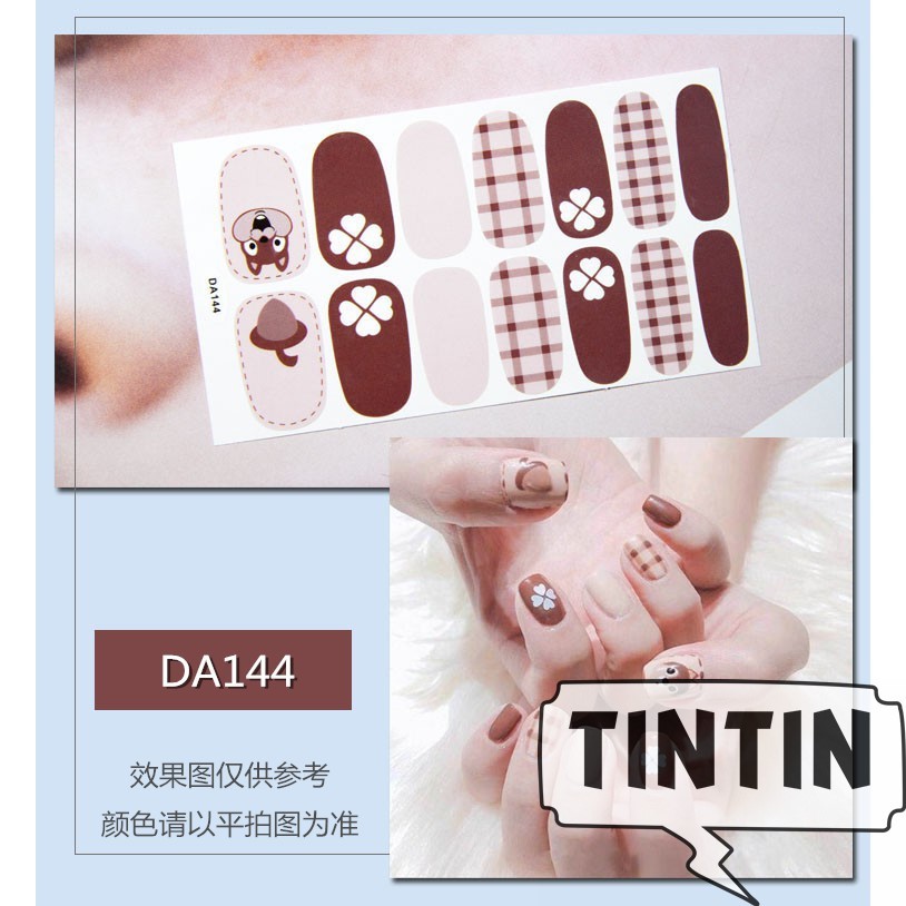 14 nhãn dán trang trí móng tay chống thấm nước phong cách Hàn Quốc TINTIN NAIL03