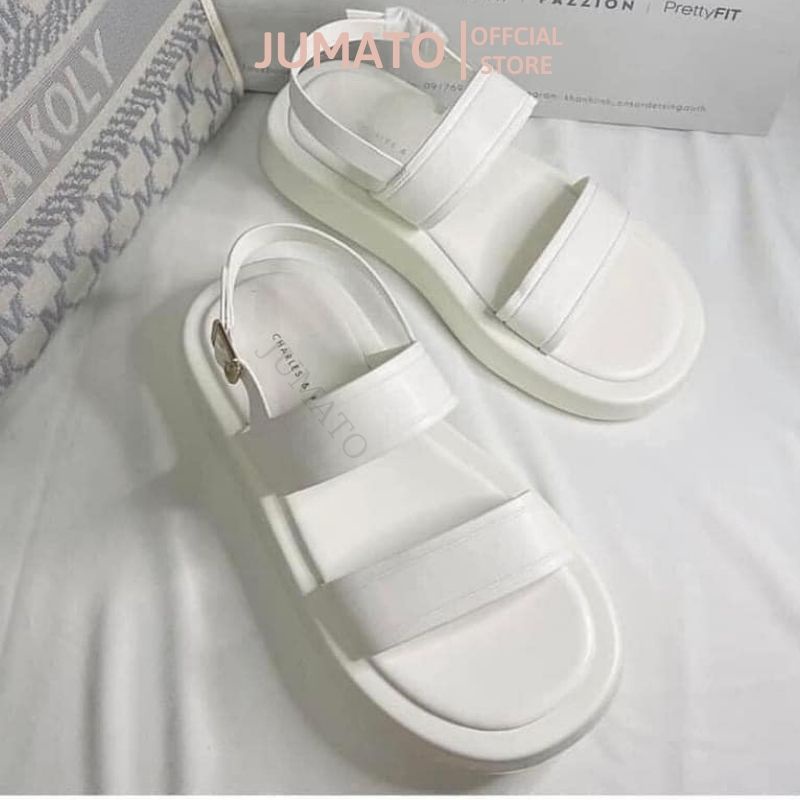 Dép sandal nữ quai ngang CN.K đế bằng đi học đi làm đi chơi siêu hot JUMATO G2.022.1