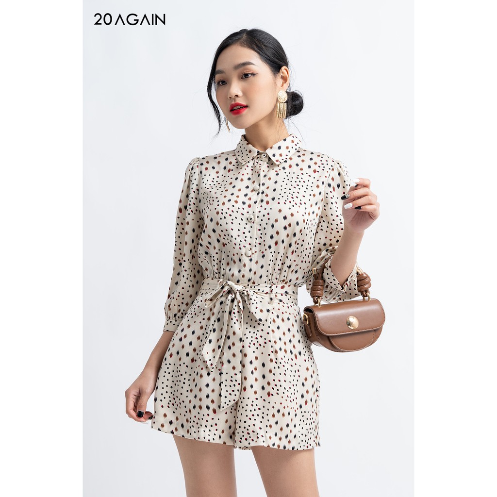 Jumpsuit 20AGAIN Thắt nơ Eo BJC0048 | BigBuy360 - bigbuy360.vn