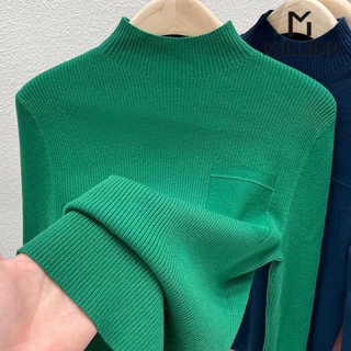 Áo Sweater Dệt Kim Cổ Lọ Thiết Kế Mới Thời Trang Mùa Thu Đông Dành Cho Nữ