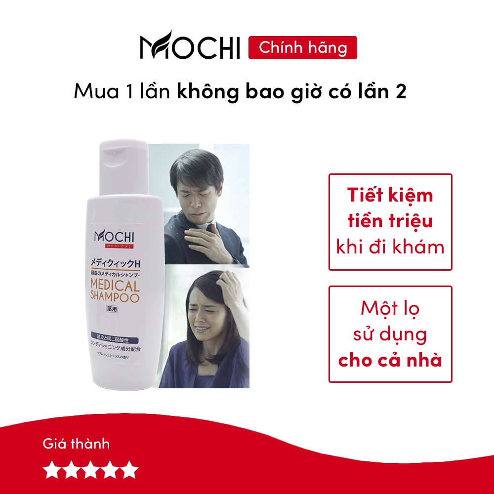 Dầu gội chống gàu Mochi Medical Nhật Bản dầu gội sạch gàu Mochi hết nấm ngứa trong 2 tuần