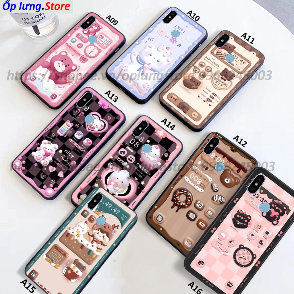 Ốp lưng Xiaomi Redmi 6 Pro / Mi 6X / S2 / A2 Lite in hình 3D gấu,thỏ cute dễ thương