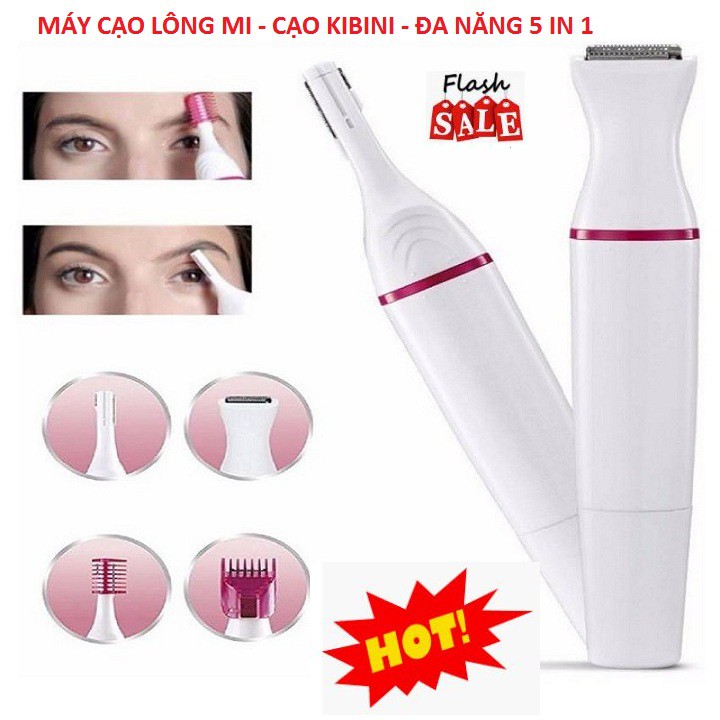 Máy Tẩy Lông Cho Nam Và Nữ 5 Trong 1 - Cạo lông lách, Tỉa mày Cạo râu - Tỉa Kibini 2020