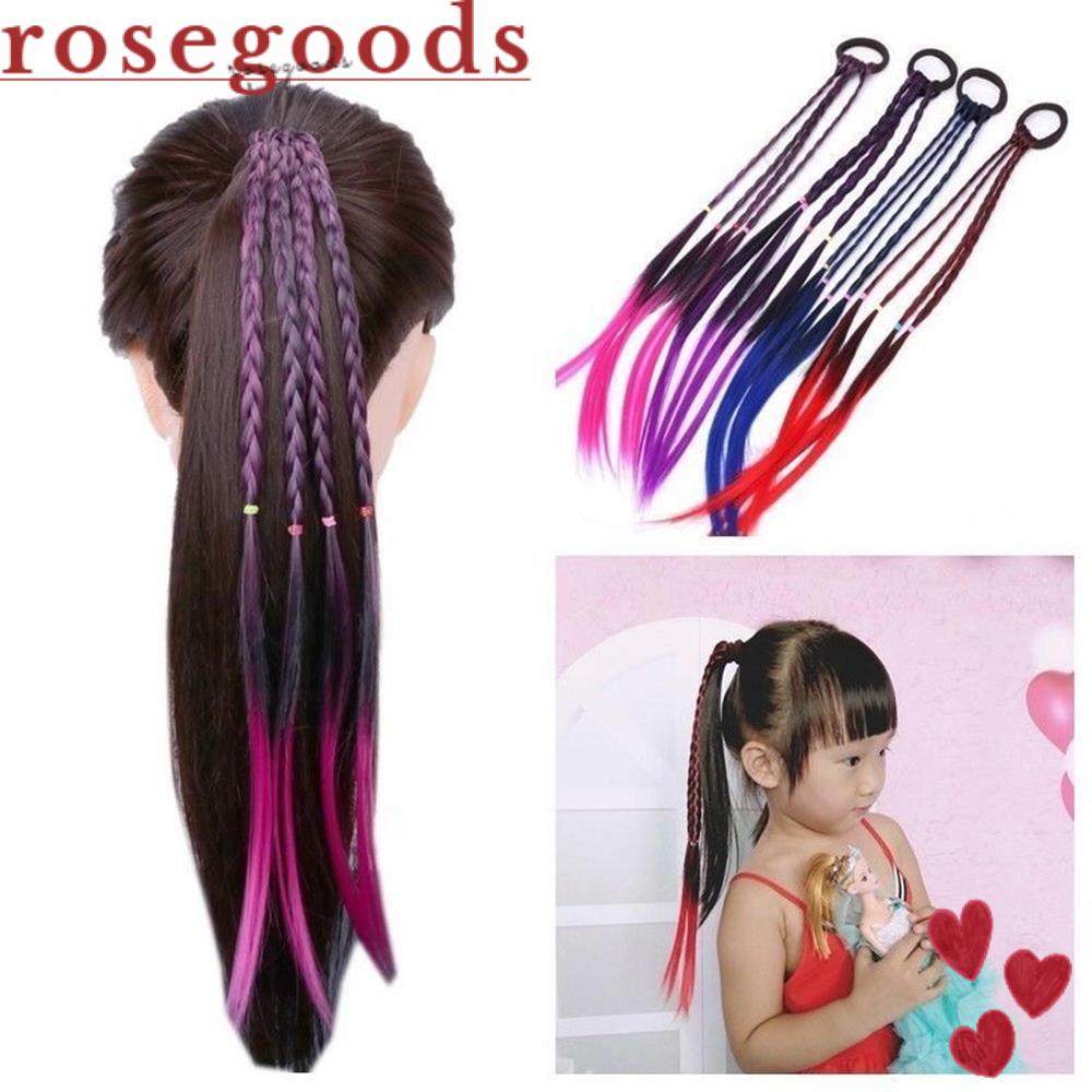 Búi Tóc Giả Nối Dài Bằng Sợi Tổng Hợp Nhiều Màu Thời Trang