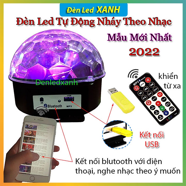 Đèn led, đèn trang trí xoay 7 màu tích hợp cảm ứng nháy theo nhạc dùng cho gia đình, phòng Karaoke, phòng bay... | BigBuy360 - bigbuy360.vn