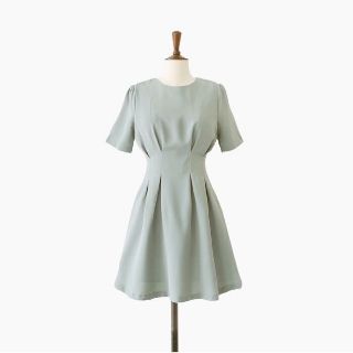 Đầm mint xòe xếp li