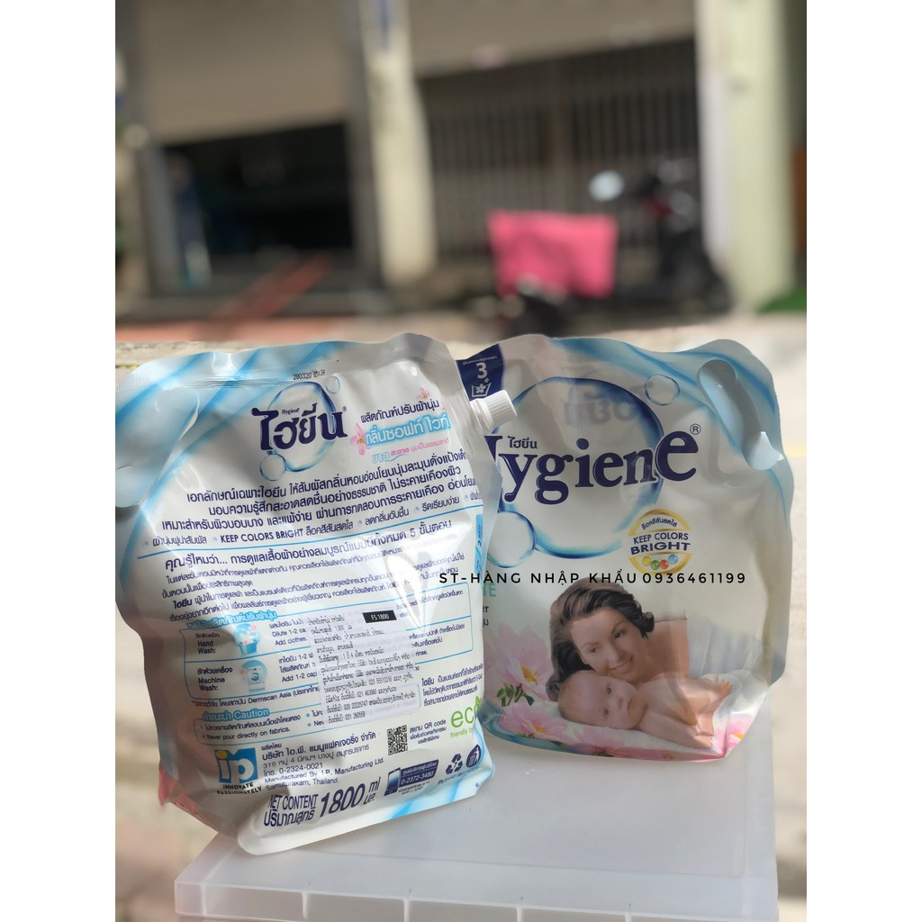 Túi nước xả vải,quần áo Hygiene 1800ml Thái Lan