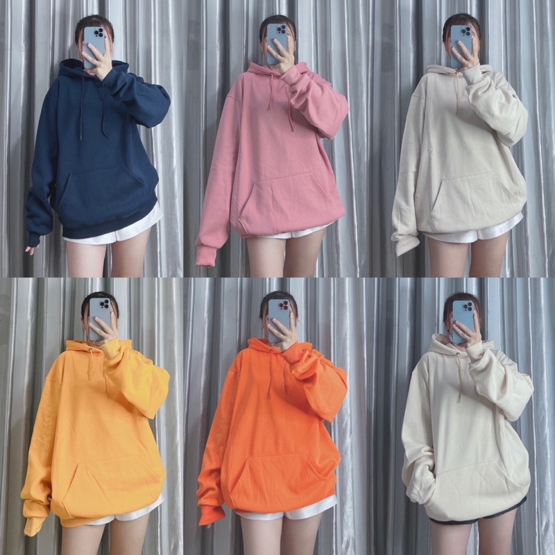 Áo hoodie nỉ bông trơn 6 màu M599 [Hình thật 100%]