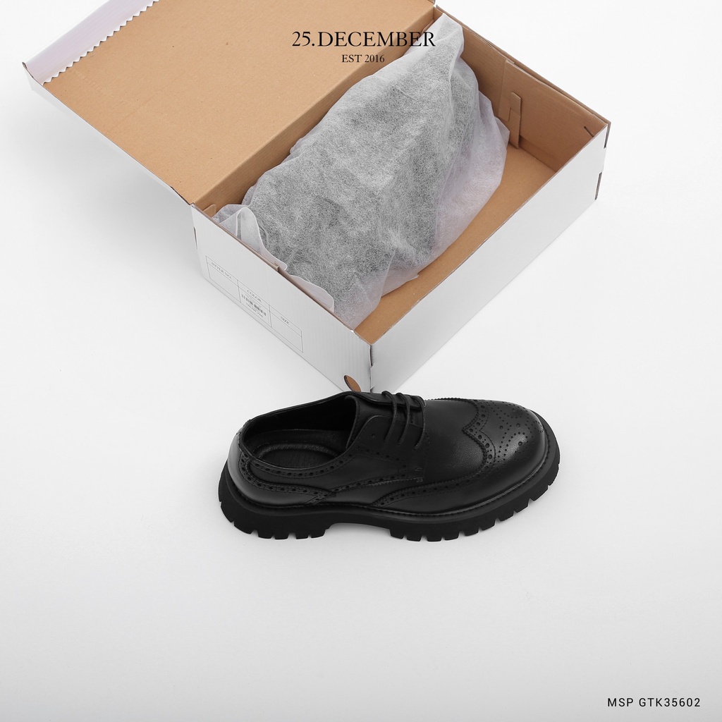 Giày da nam chất đẹp, đế giày tăng chiều cao - Thương hiệu 25.December mã GTK35602
